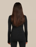 Women's 300 MerinoFine™ Polar Long Sleeve Roll Neck Thermal Top Black - 2