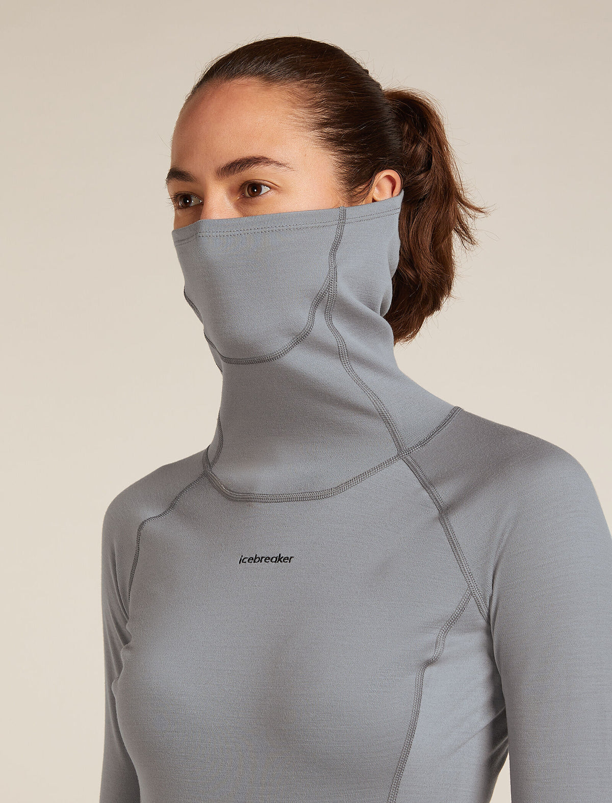 Women's 300 MerinoFine™ Polar Long Sleeve Roll Neck Thermal Top Alloy - 5