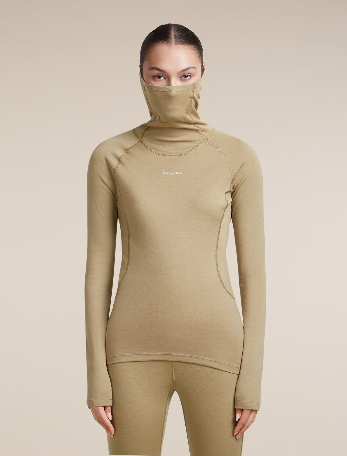 Women's 300 MerinoFine™ Polar Long Sleeve Roll Neck Cumin - 11