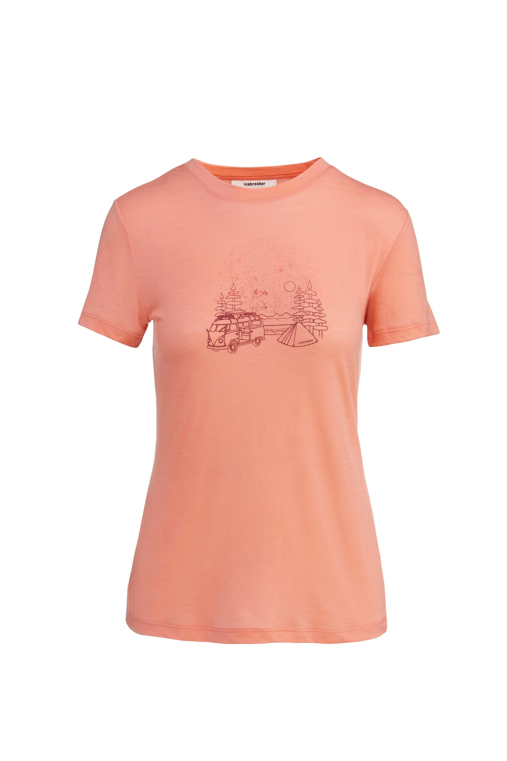 Maglietta Icebreaker Tech Lite SS Crew – Uomo, Taglia M, Colore Rosso Rangitoto Triple, Lana Merino - Foto 2