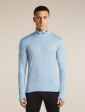 Men's 200 MerinoFine™ Ace Long Sleeve Thermal Half Zip Zinc Blue - 1