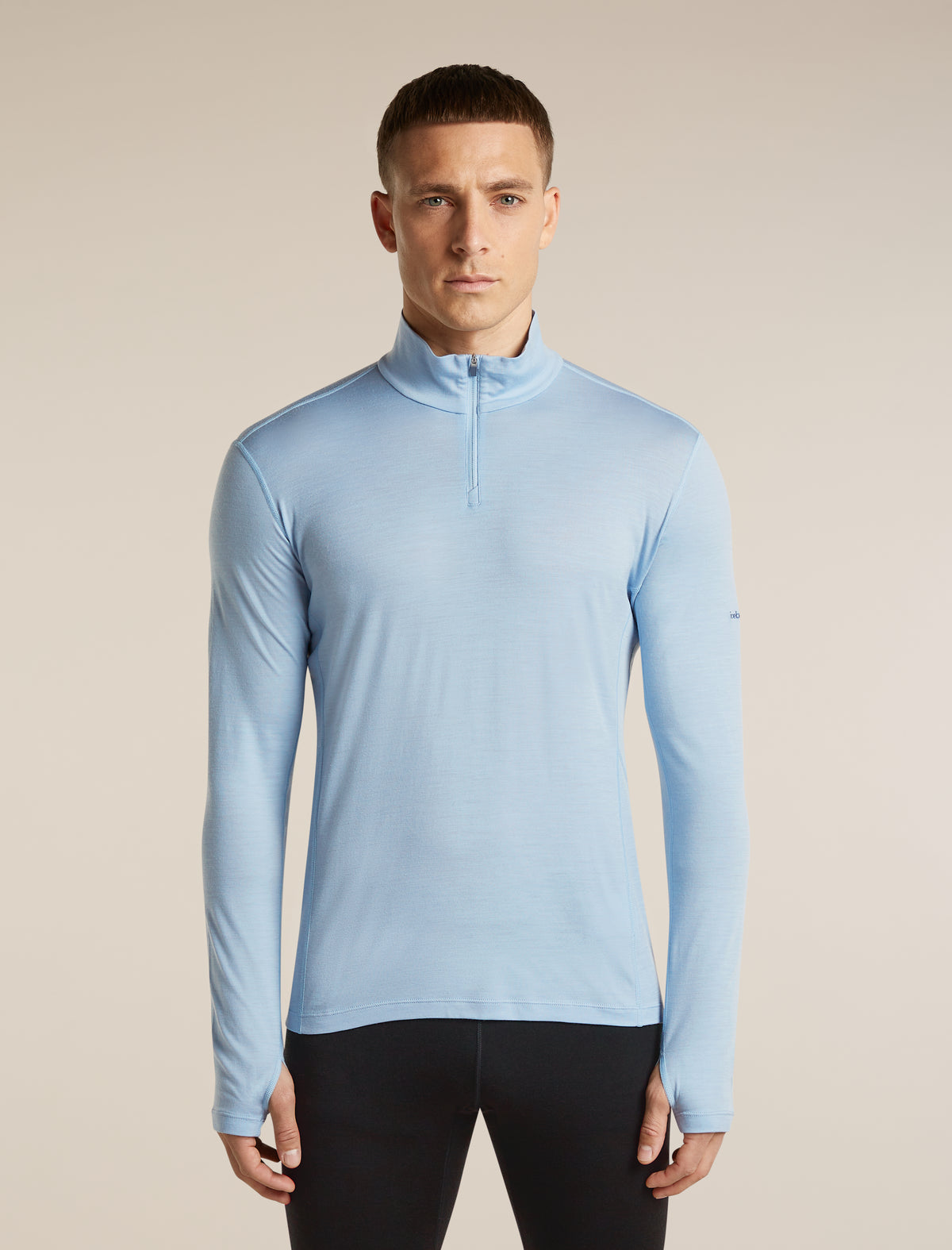 Men's 200 MerinoFine™ Ace Long Sleeve Thermal Half Zip Zinc Blue - 1