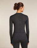 Women's 200 MerinoFine™ Ace Long Sleeve Mock Neck Thermal Top Jet Heather - 2