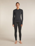 Women's 200 MerinoFine™ Ace Long Sleeve Mock Neck Thermal Top Jet Heather - 3