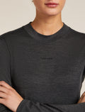 Women's 200 MerinoFine™ Ace Long Sleeve Mock Neck Thermal Top Jet Heather - 5