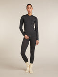 Women's 200 MerinoFine™ Ace Long Sleeve Mock Neck Thermal Top Jet Heather - 6
