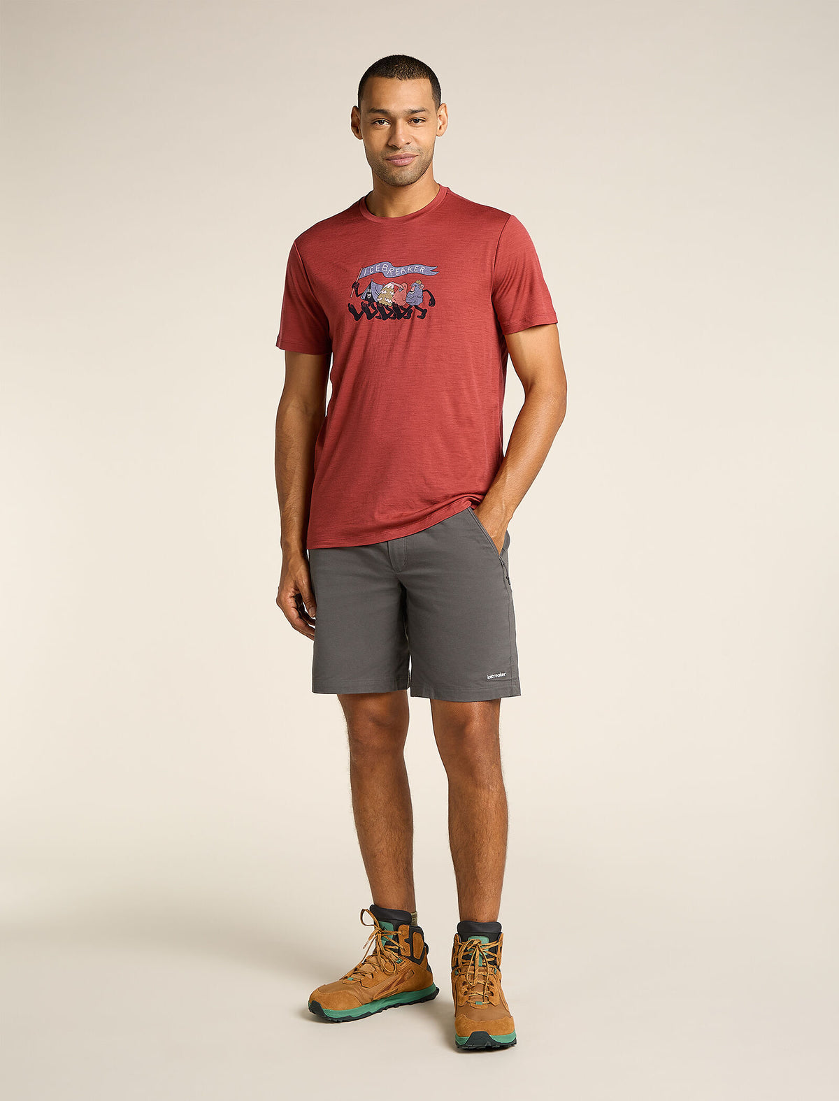Men's Merino 150 Tech Lite Short Sleeve T-Shirt Hike Together Jasper - 3