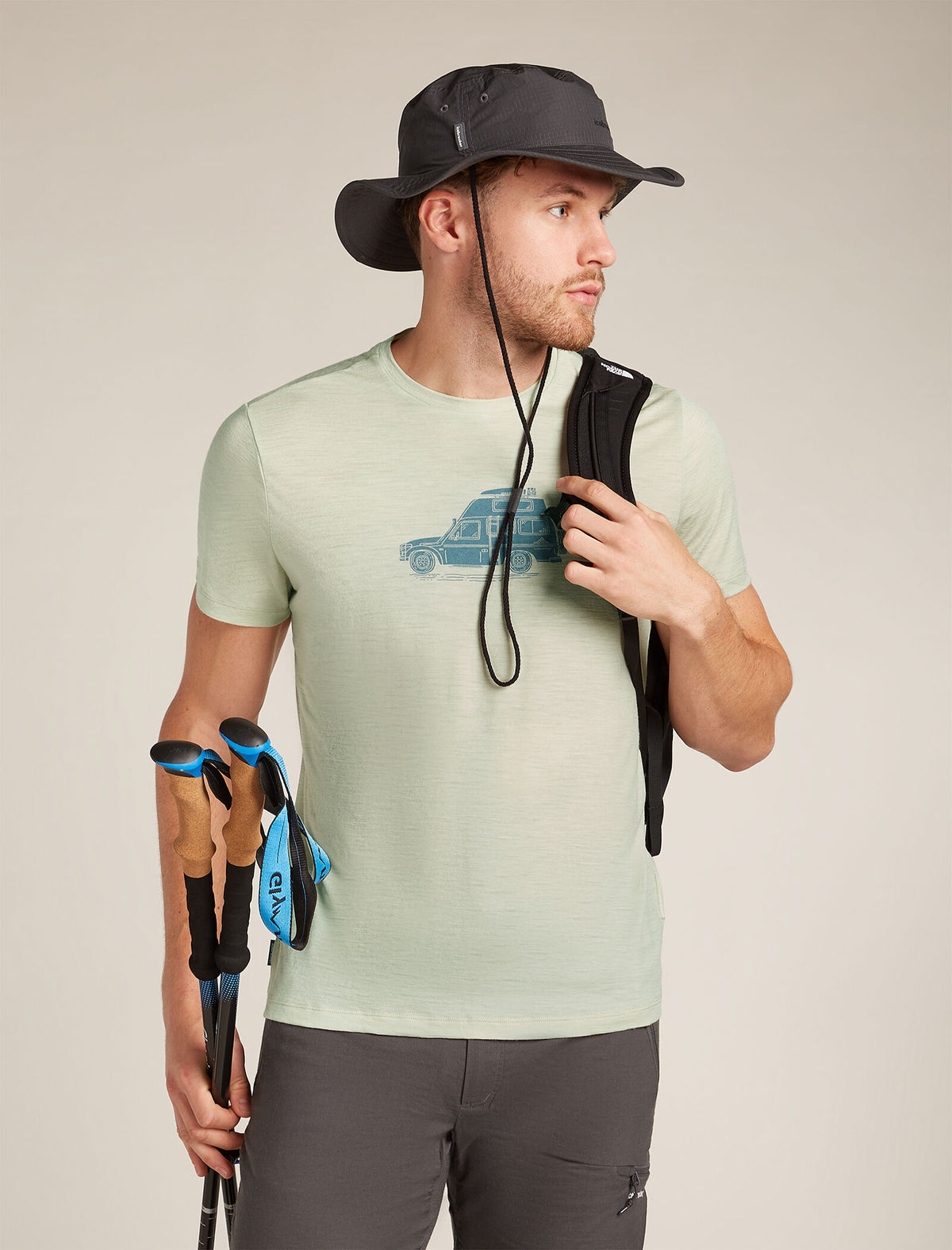 Men's Merino 150 Tech Lite Short Sleeve T-Shirt Cosy Camper Ashen - 4