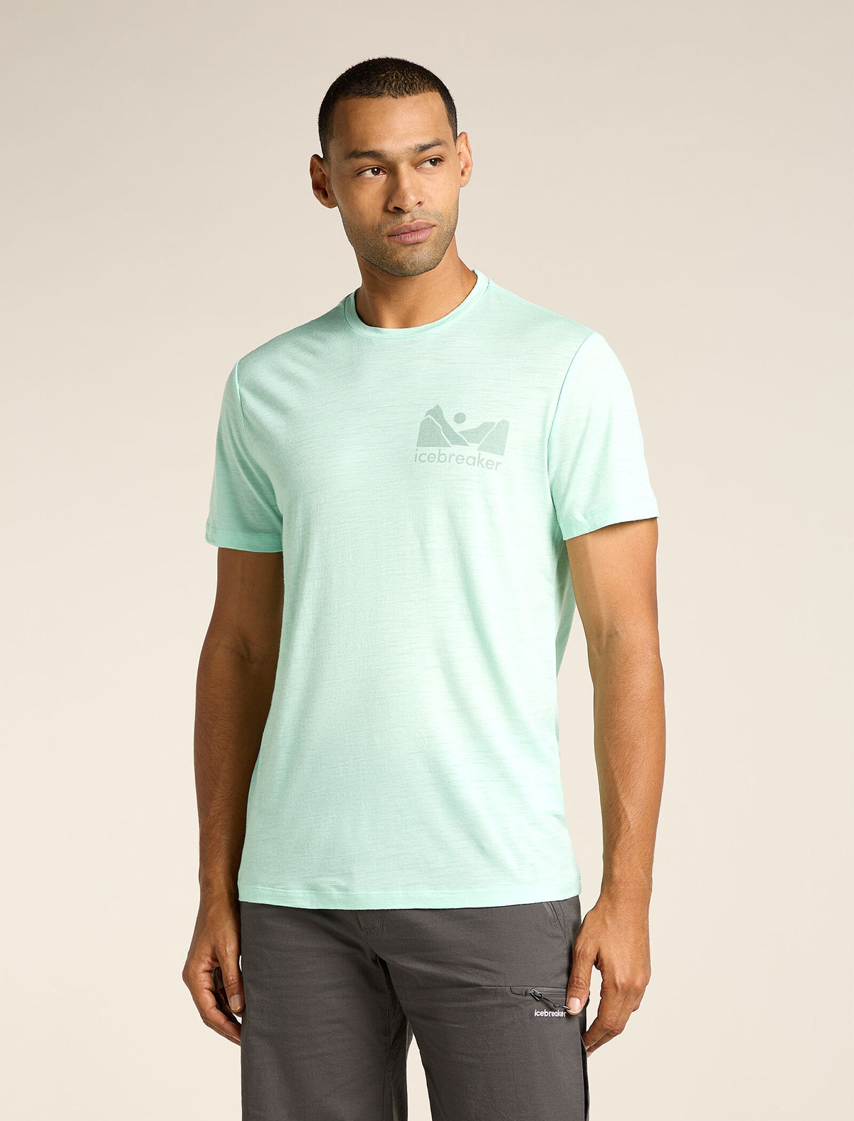 Men's Merino 150 Tech Lite Short Sleeve T-Shirt Southern Shapes Mint - 1