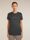 Women's Merino 150 Tech Lite Short Sleeve Tee Sparkling Stars Obsidian - 1
