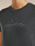 Women's Merino 150 Tech Lite Short Sleeve Tee Sparkling Stars Obsidian - 5