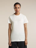 Women's Merino 150 Tech Lite Short Sleeve Tee Sparkling Stars Ecru Heather - 1