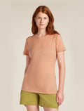 Women's Merino 150 Tech Lite Short Sleeve T-Shirt Single Line Camp Desert sand - 1