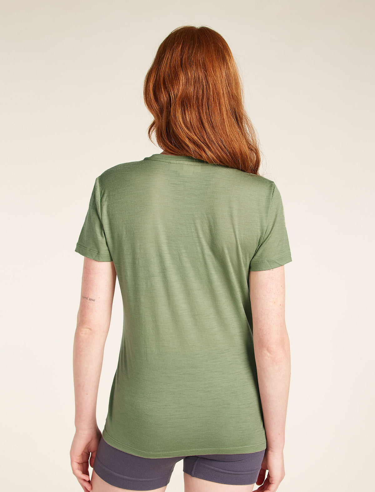 Women's Merino 150 Tech Lite Short Sleeve T-Shirt Single Line Camp Oil/Black/Silver - 2