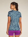 Women's Merino 150 Tech Lite Short Sleeve Scoop T-Shirt Tee Cloud Dye Blue ash/dawn - 2