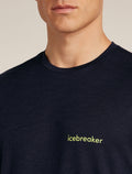 Men's Merino 150 Tech Lite Short Sleeve T-Shirt IB Wordmark Midnight Navy - 5