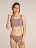 Women's Merino Blend Rib Lotus Bra Summit - 6