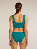 Women's Merino Blend Rib Lotus Bra Tidal Teal - 2