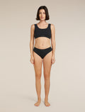 Women's Merino Blend Rib Lotus Hipster Black - 1