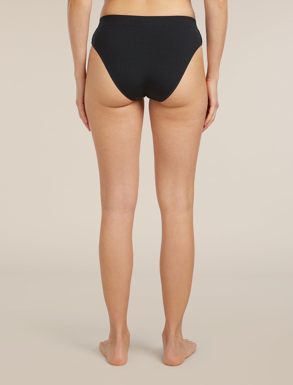 Women's Merino Blend Rib Lotus Hipster Black - 2