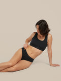 Women's Merino Blend Rib Lotus Hipster Black - 5
