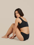 Women's Merino Blend Rib Lotus Hipster Black - 6