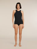 Women's Merino Blend Rib Lotus Tank Black - 3