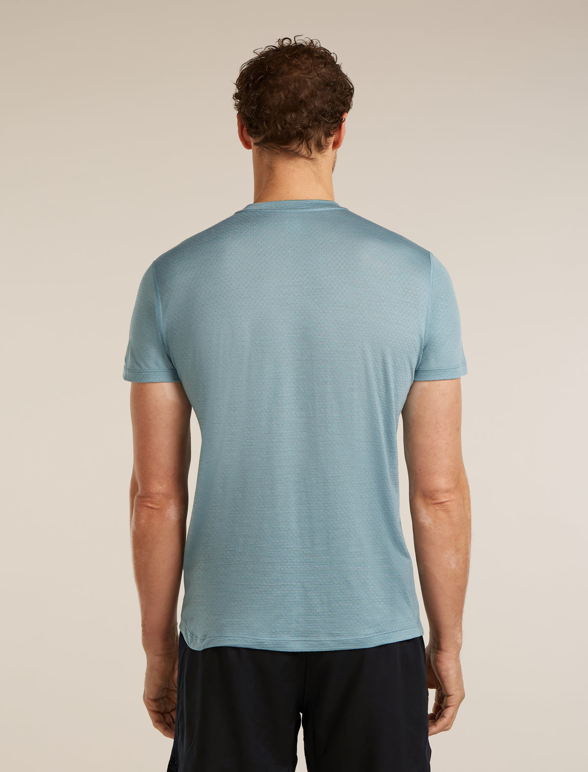 Men's Merino Blend 125 Cool-Lite™ Speed Short Sleeve Quarter Zip Flint Blue - 2