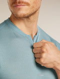 Men's Merino Blend 125 Cool-Lite™ Speed Short Sleeve Quarter Zip Flint Blue - 7