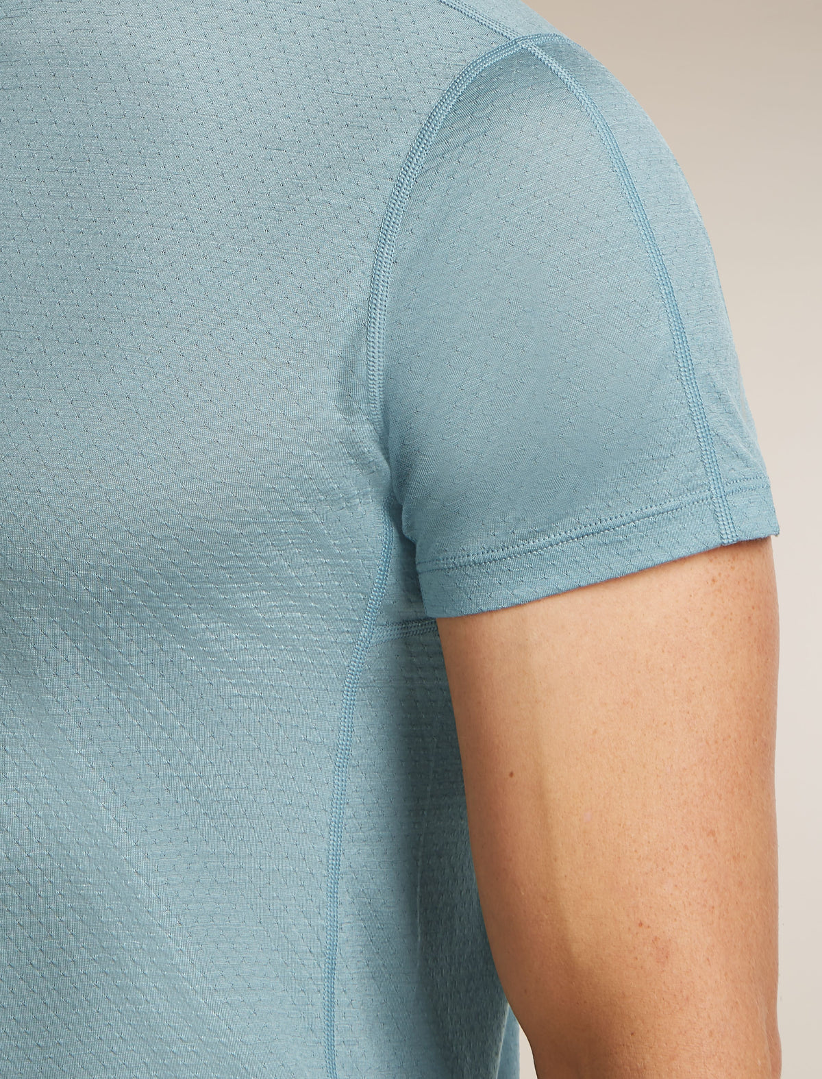 Men's Merino Blend 125 Cool-Lite™ Speed Short Sleeve Quarter Zip Flint Blue - 7