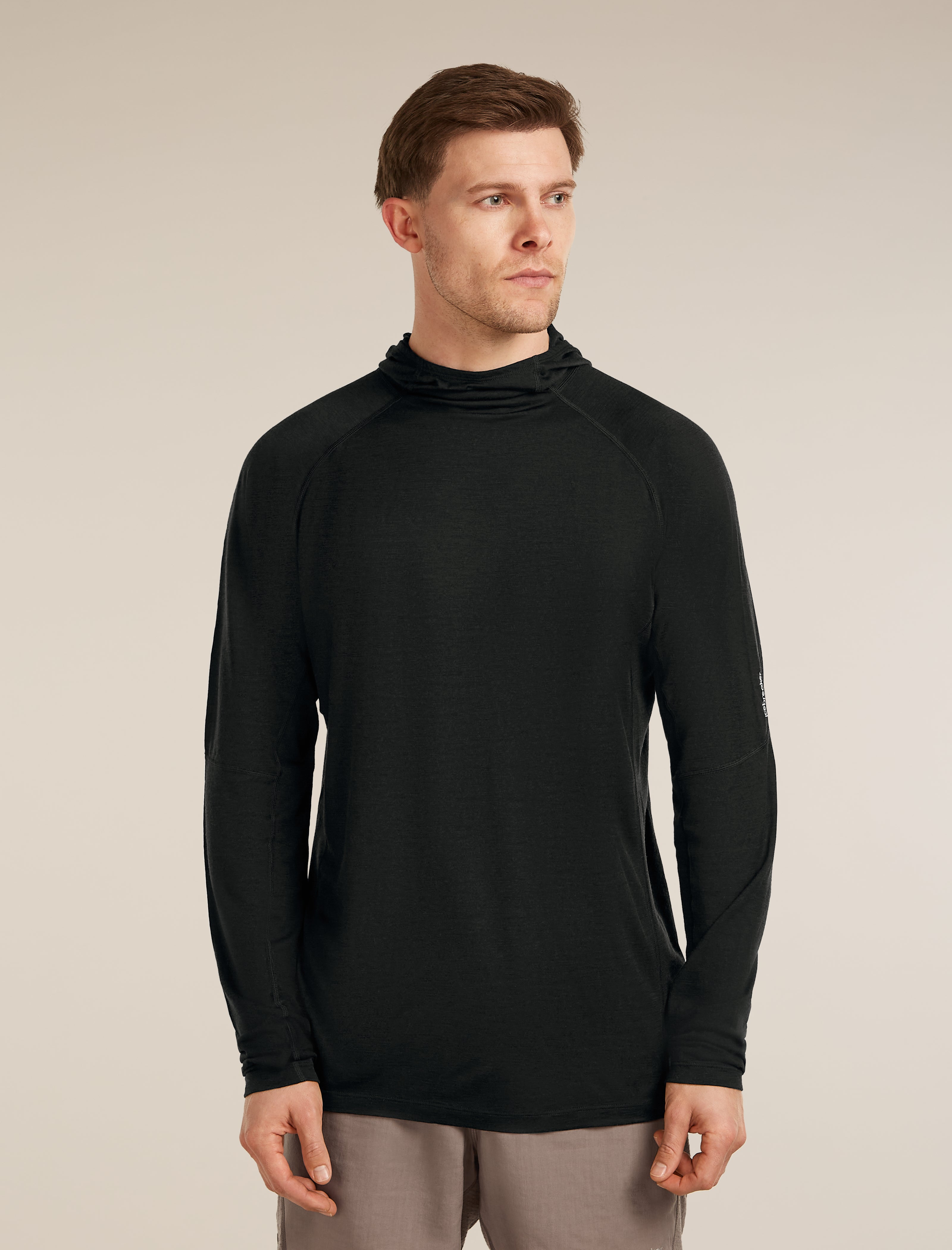 マーブル LONG-SLEEVE プルオーバー Men 150 MerinoFine™ Ace Long Sleeve Hoodie UPF| icebreaker