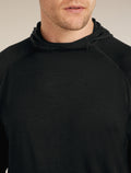 Men's 150 MerinoFine™ Ace Long Sleeve Hoodie UPF Black - 8