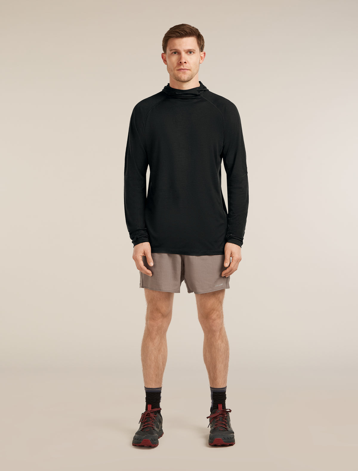 Men's 150 MerinoFine™ Ace Long Sleeve Hoodie UPF Black - 3