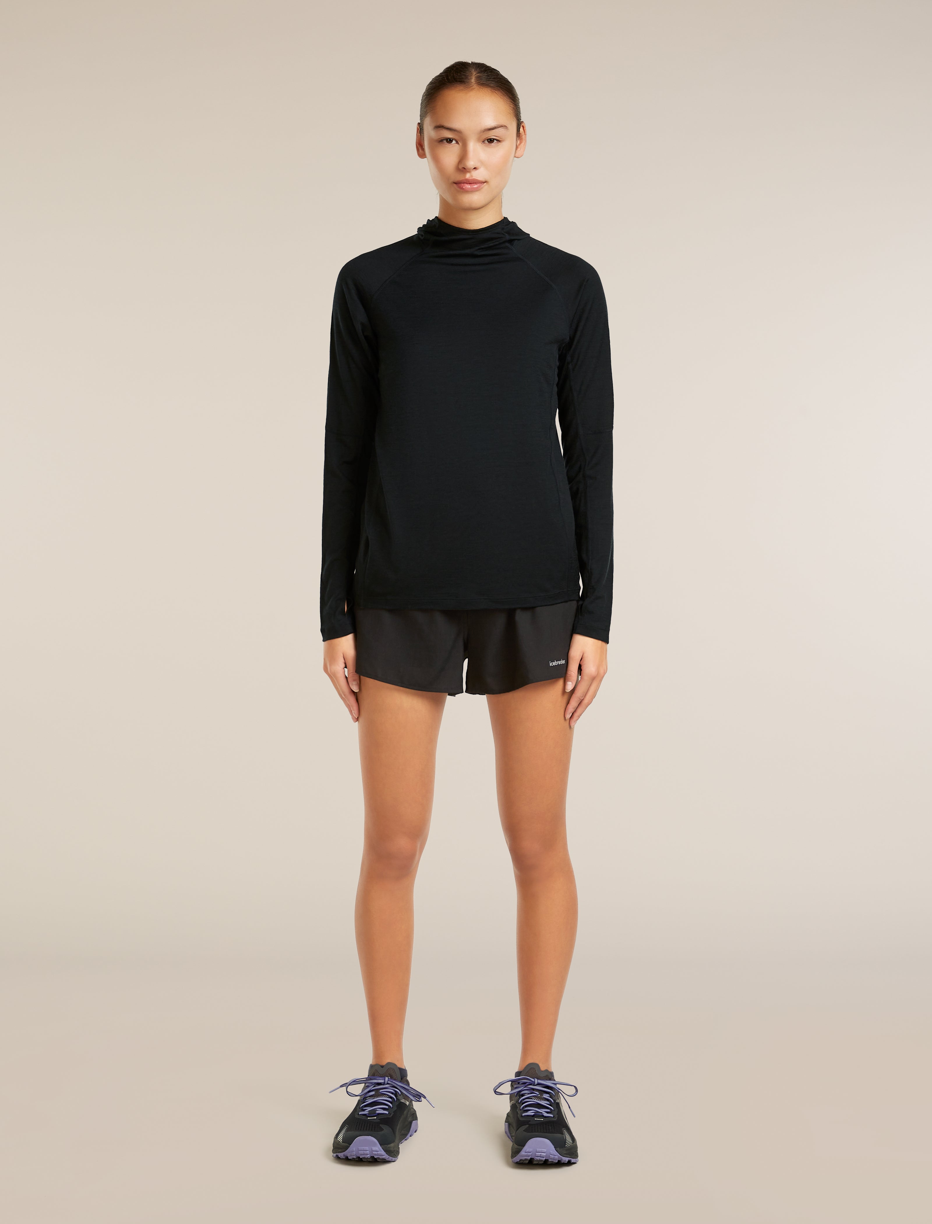 Women 150 MerinoFine™ Ace Long Sleeve Hoodie UPF| icebreaker