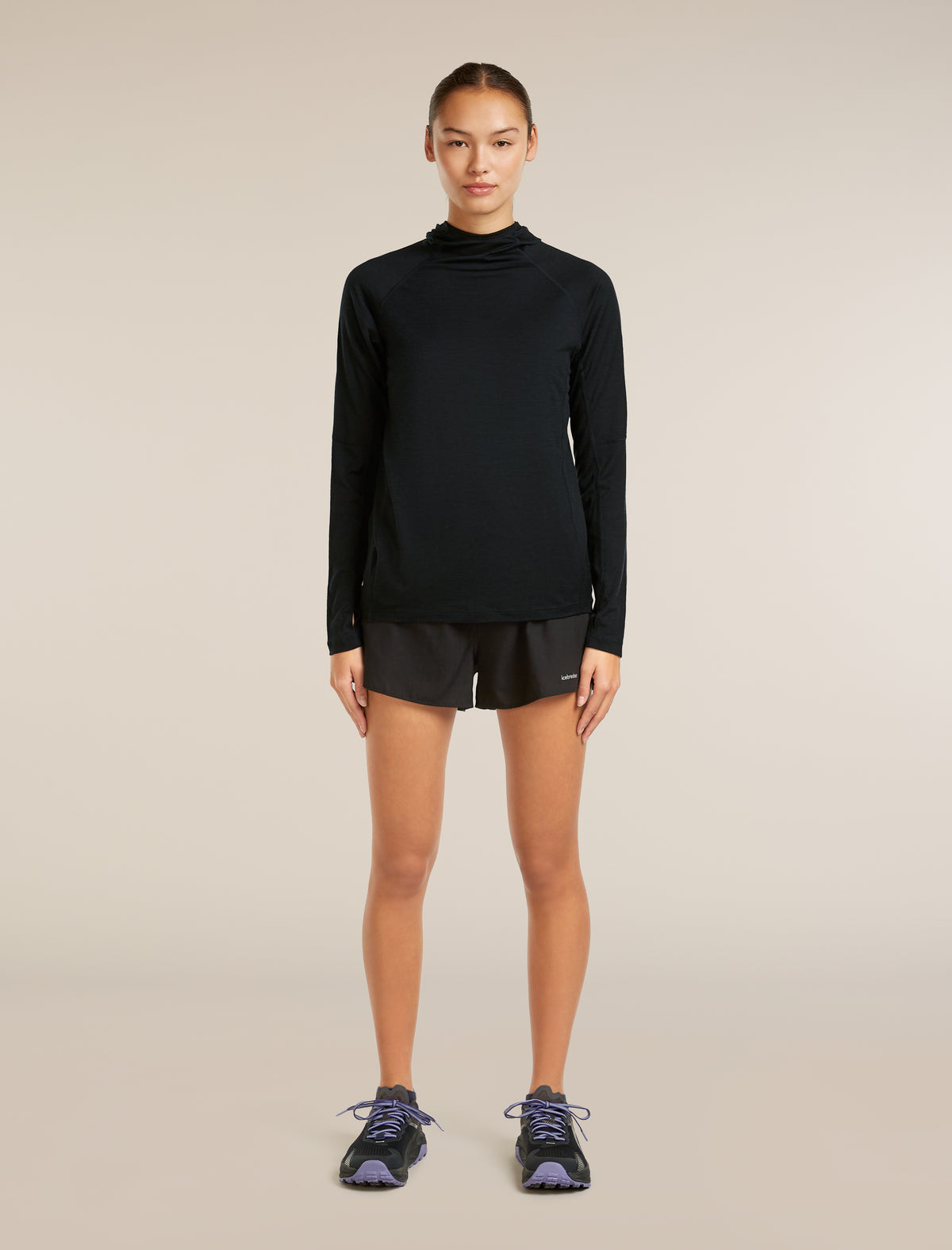 Women's 150 MerinoFine™ Ace Long Sleeve Hoodie UPF Black - 3