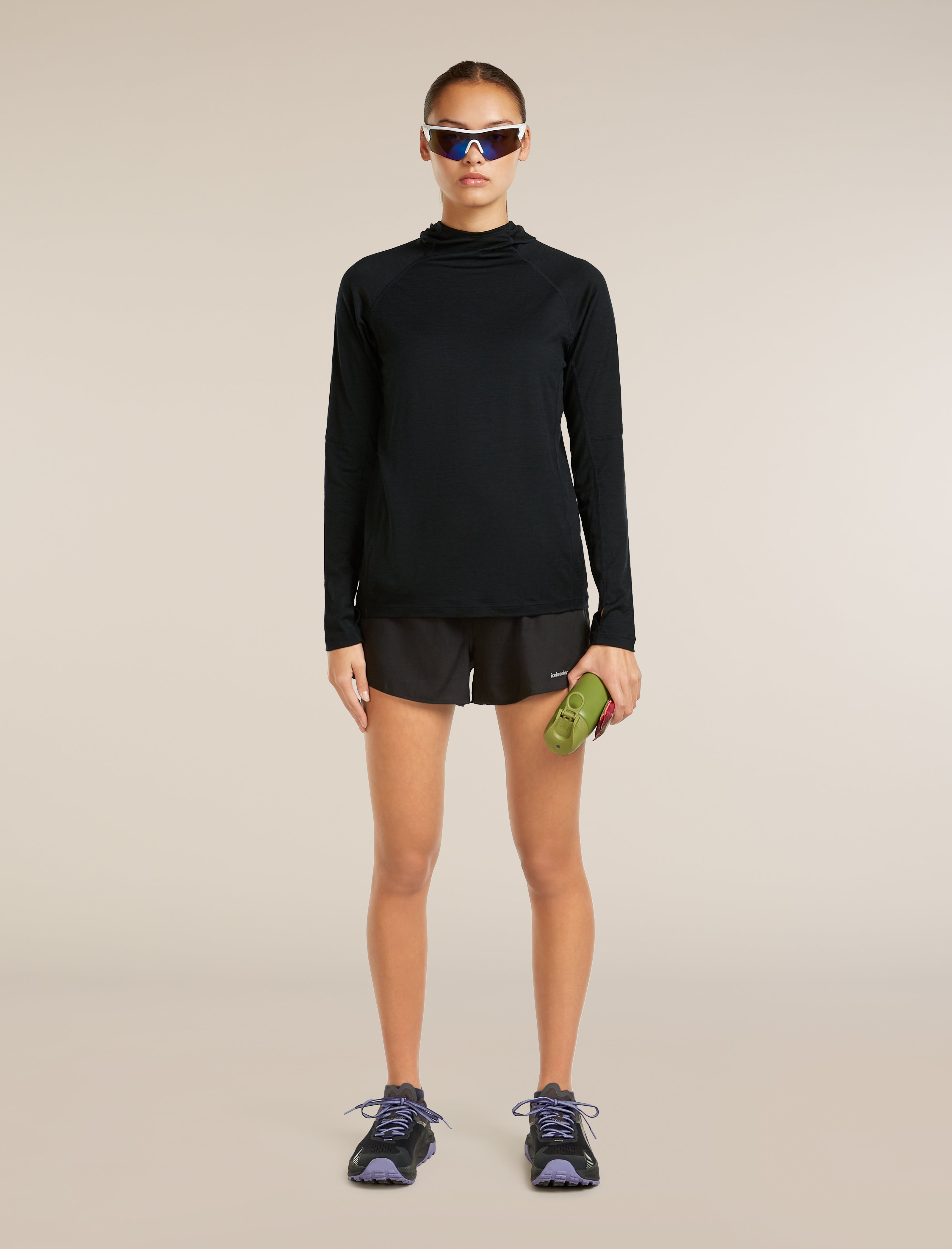 Women 150 MerinoFine™ Ace Long Sleeve Hoodie UPF| icebreaker