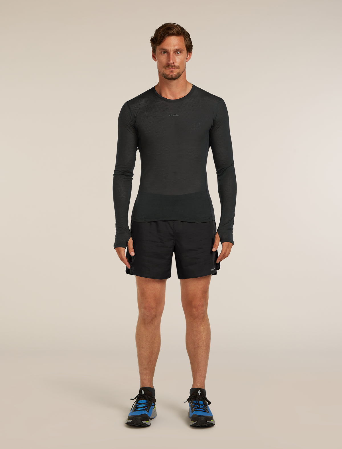 Merino Blend 75 Cool-Lite™ Featherlight™ Long Sleeve Crewe Thermal Top Black - 3