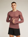Merino Blend 75 Cool-Lite™ Featherlight™ Long Sleeve Crewe Thermal Top Carob - 1