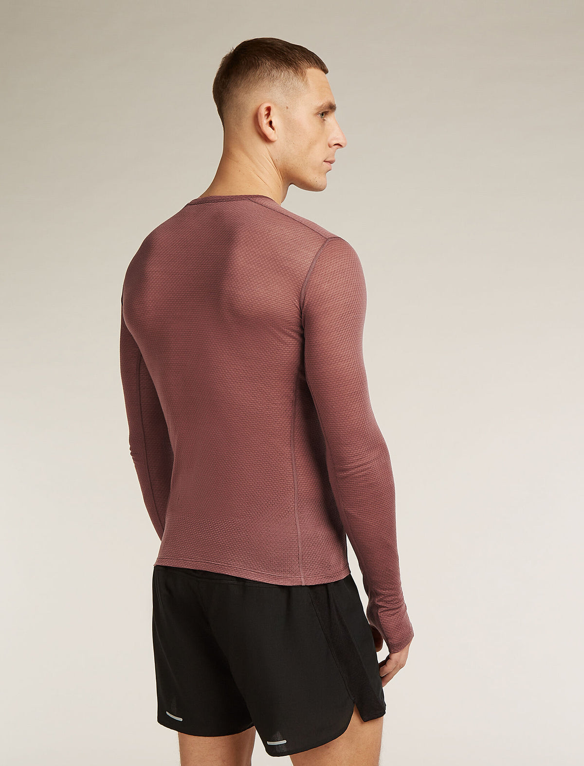 Merino Blend 75 Cool-Lite™ Featherlight™ Long Sleeve Crewe Thermal Top Carob - 2