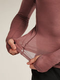 Merino Blend 75 Cool-Lite™ Featherlight™ Long Sleeve Crewe Thermal Top Carob - 6