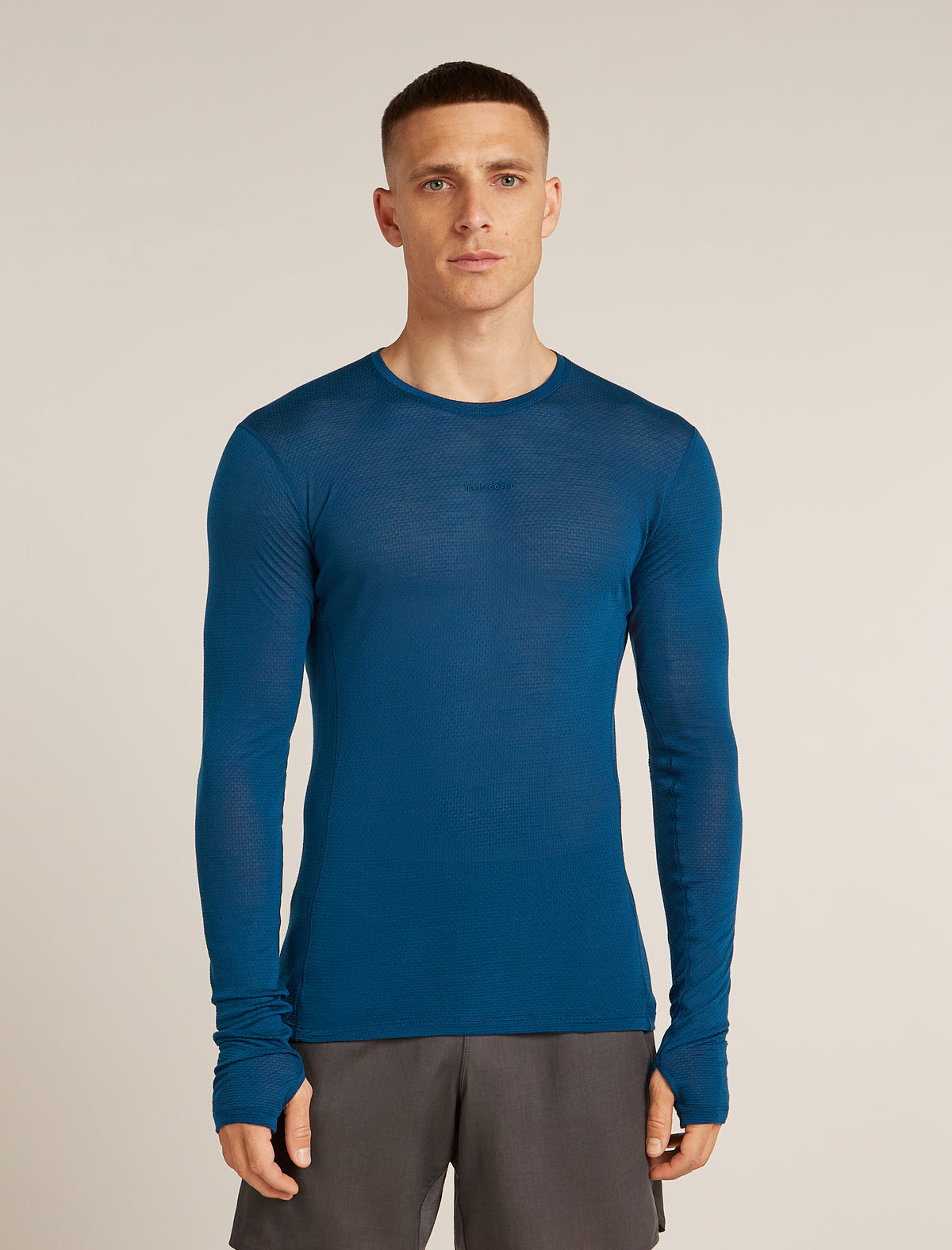 Merino Blend 75 Cool-Lite™ Featherlight™ Long Sleeve Crewe Thermal Top Atlantis - 1