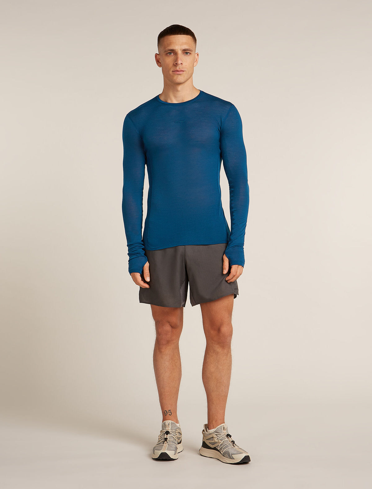 Merino Blend 75 Cool-Lite™ Featherlight™ Long Sleeve Crewe Thermal Top Atlantis - 3