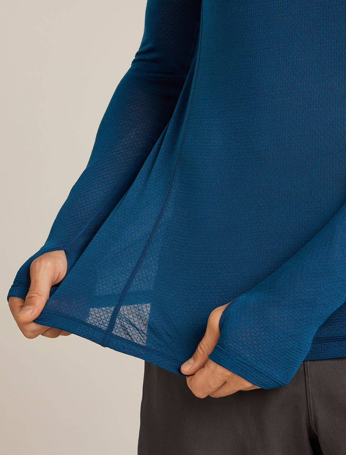 Merino Blend 75 Cool-Lite™ Featherlight™ Long Sleeve Crewe Thermal Top Atlantis - 6