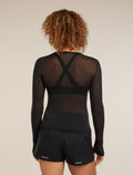 Merino Blend 75 Cool-Lite™ Featherlight™ Long Sleeve Crewe Thermal Top Black - 3