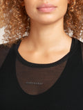 Merino Blend 75 Cool-Lite™ Featherlight™ Long Sleeve Crewe Thermal Top Black - 7