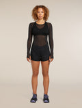 Merino Blend 75 Cool-Lite™ Featherlight™ Long Sleeve Crewe Thermal Top Black - 4