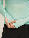 Women's Merino Blend 75 Cool-Lite™ Featherlight™ Long Sleeve Crewe Mint - 8