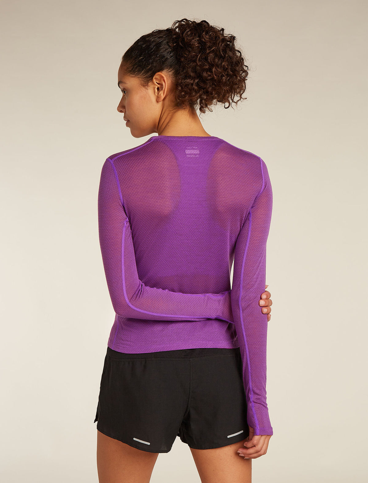 Merino Blend 75 Cool-Lite™ Featherlight™ Long Sleeve Crewe Thermal Top Passion - 2