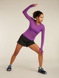 Merino Blend 75 Cool-Lite™ Featherlight™ Long Sleeve Crewe Thermal Top Passion - 3