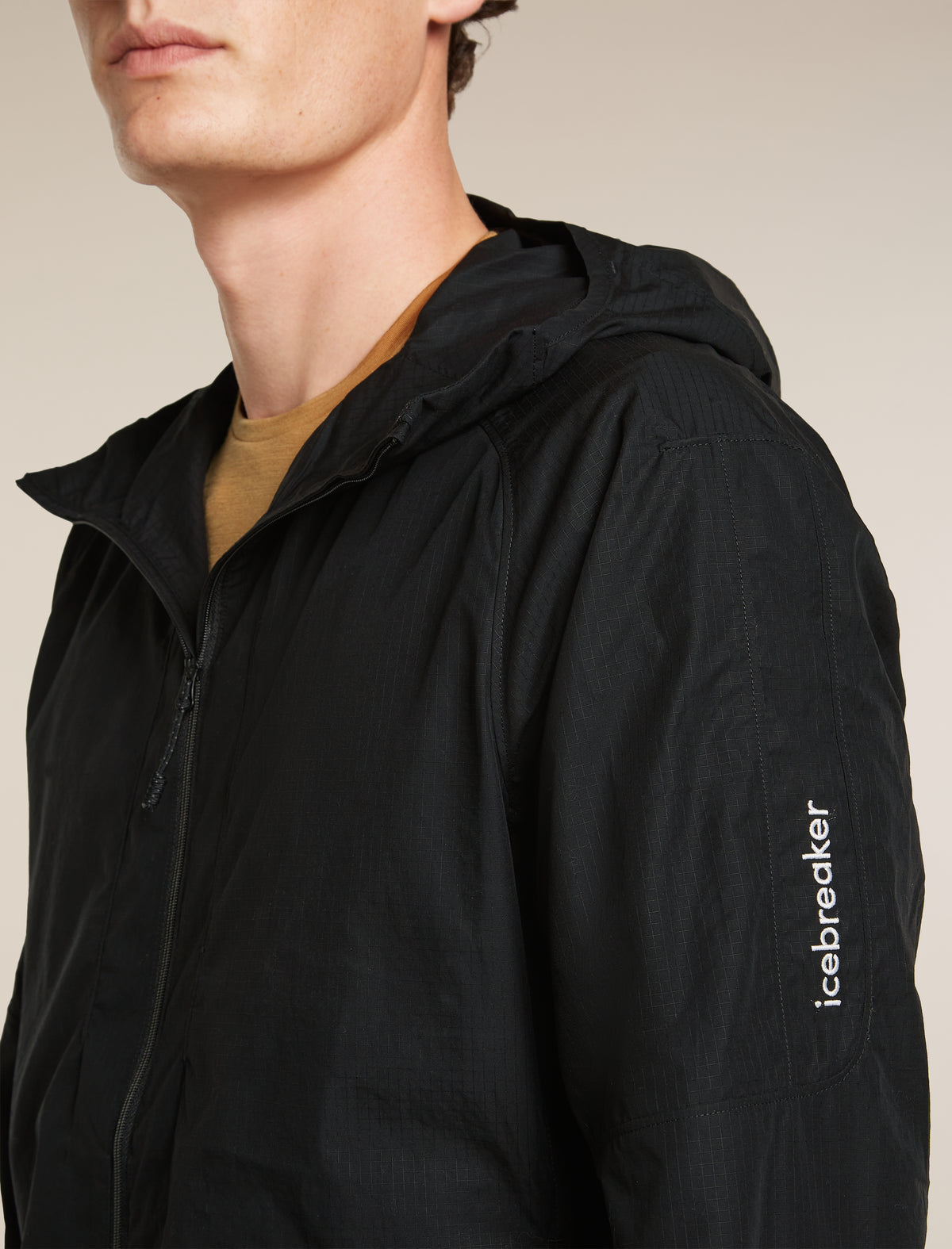 Men's Shell+™ Cotton Elevation Windbreaker Jacket Black - 5